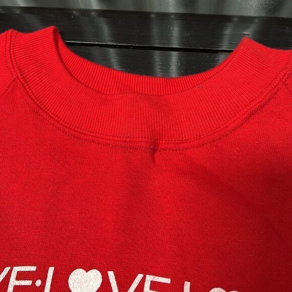 Vintage Jerzees by Russell Red Heart Sweatshirt 80’s - Picture 4 of 9